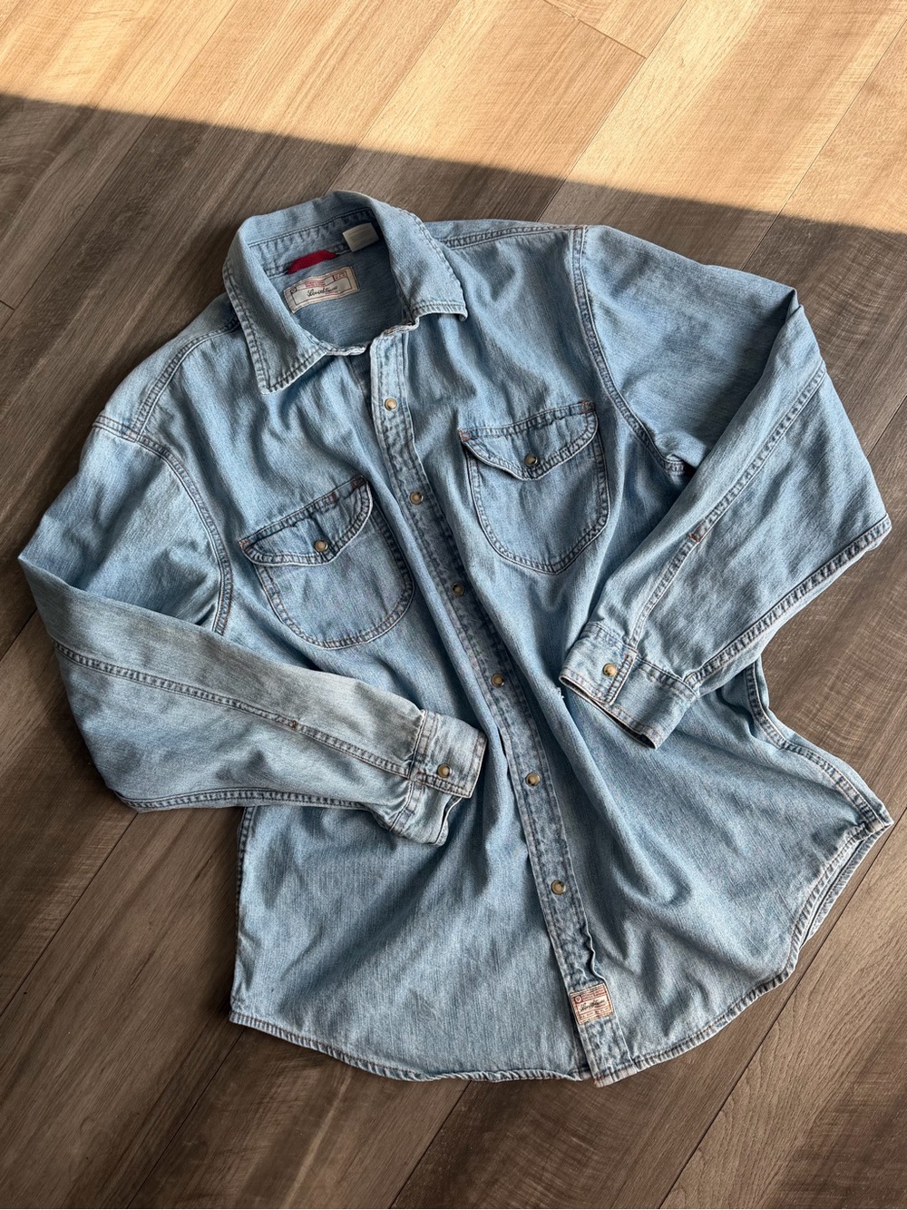 Signature by Levi Strauss Light Blue Denim Button-Down Shirt
